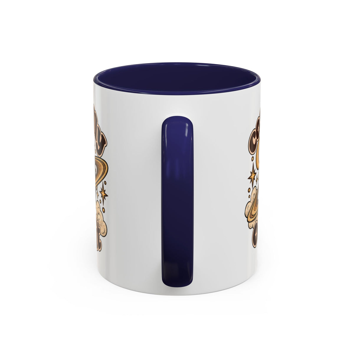 Cosmically Over It Mug — Retro Planet Celestial Ceramic Coffee Mug