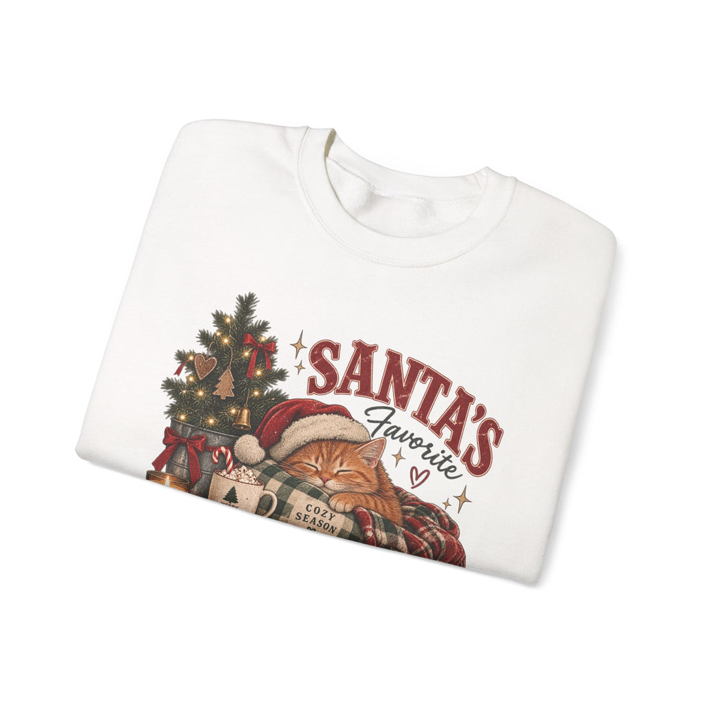 Christmas Sweatshirt — "Santa's Favorite" Cozy Holiday Crewneck