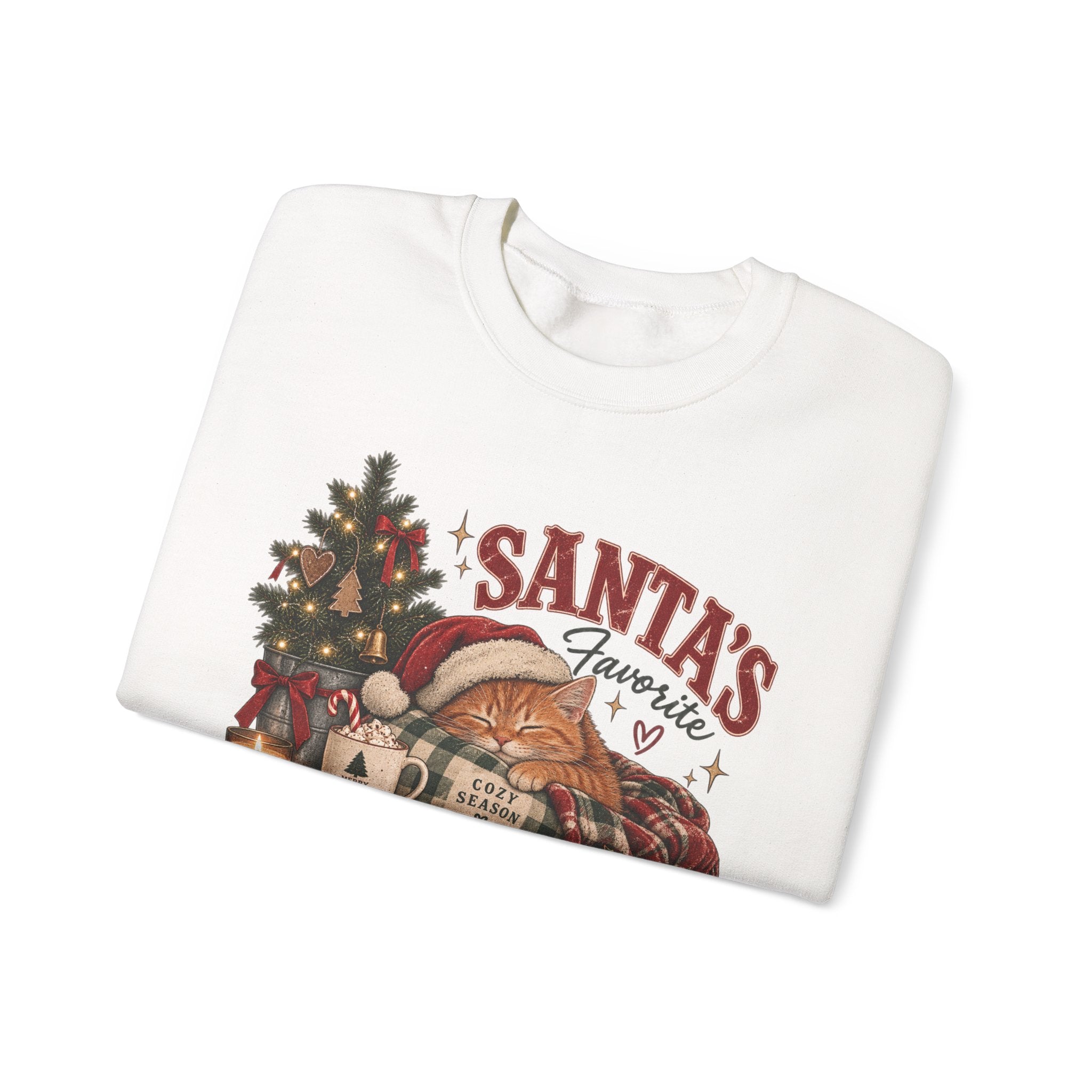 Christmas Sweatshirt — "Santa's Favorite" Cozy Holiday Crewneck