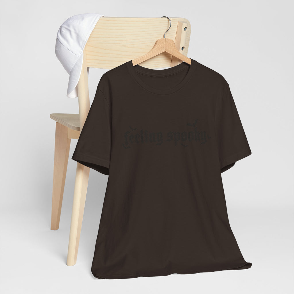 Feeling Spooky T-Shirt — Gothic Halloween Tee with Bats
