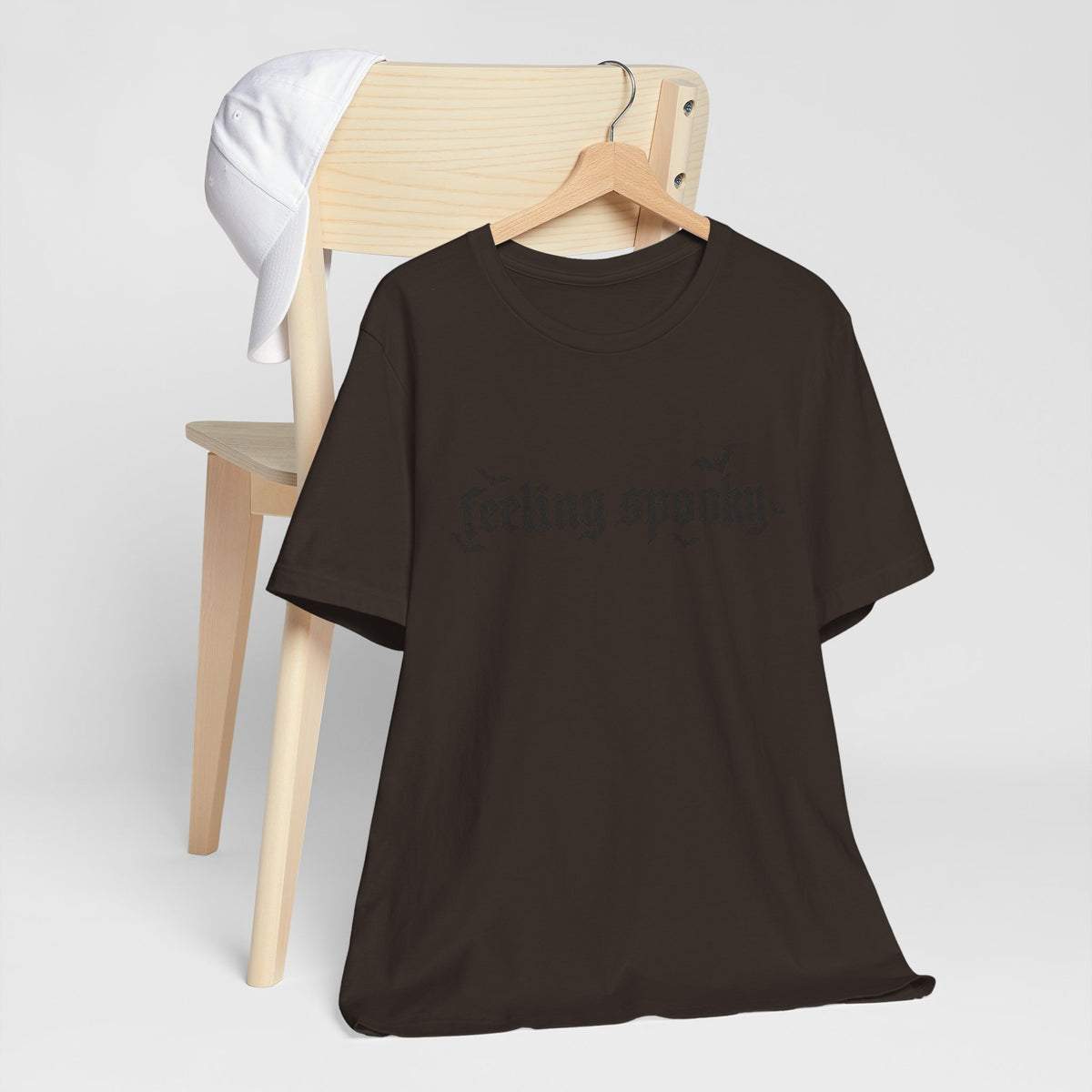 Feeling Spooky T-Shirt — Gothic Halloween Tee with Bats