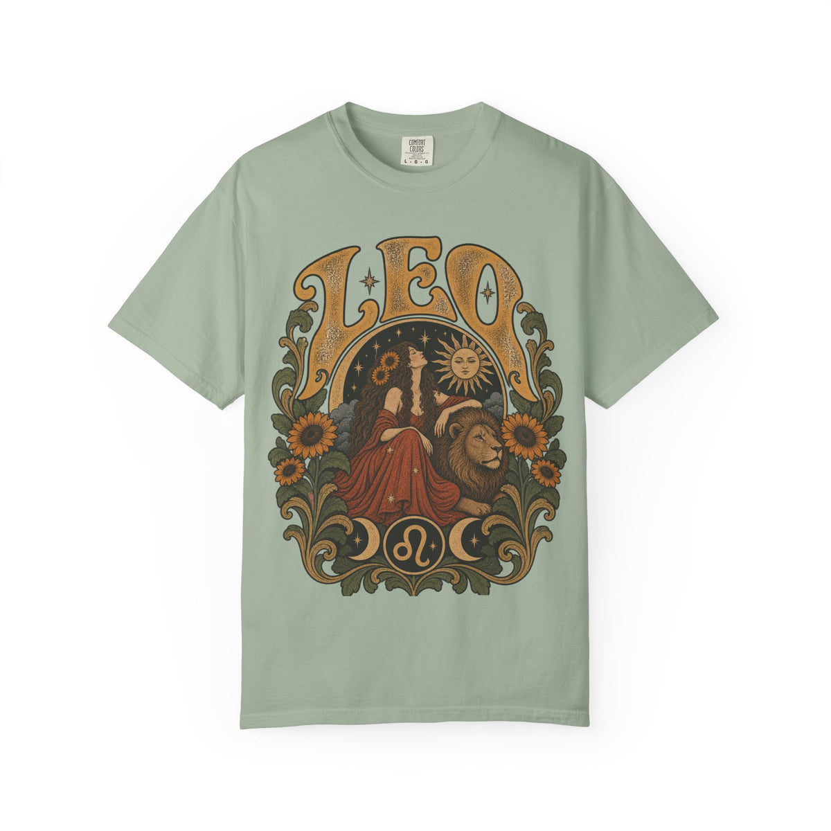 Vintage Leo Zodiac Tee — Retro Celestial Lion Astrology T-Shirt