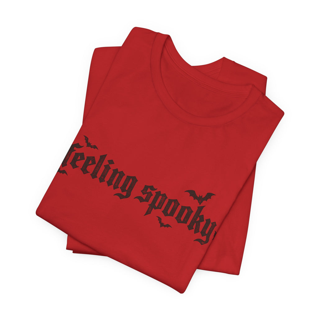 Feeling Spooky T-Shirt — Gothic Halloween Tee with Bats