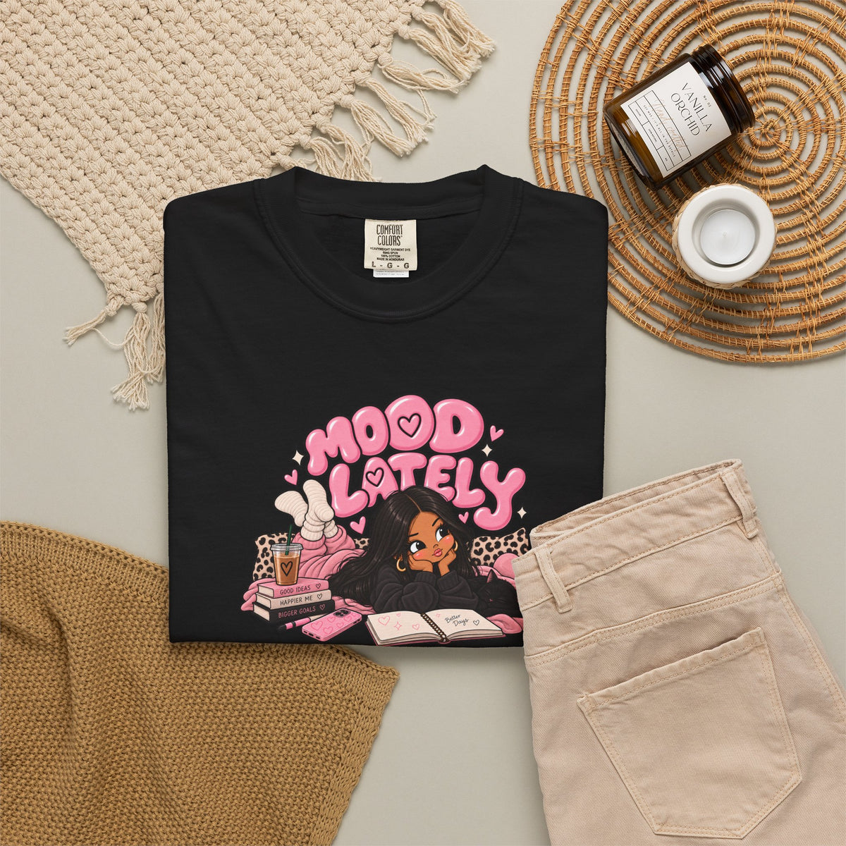 Mood Lately Graphic T-Shirt — Cozy Study Vibes