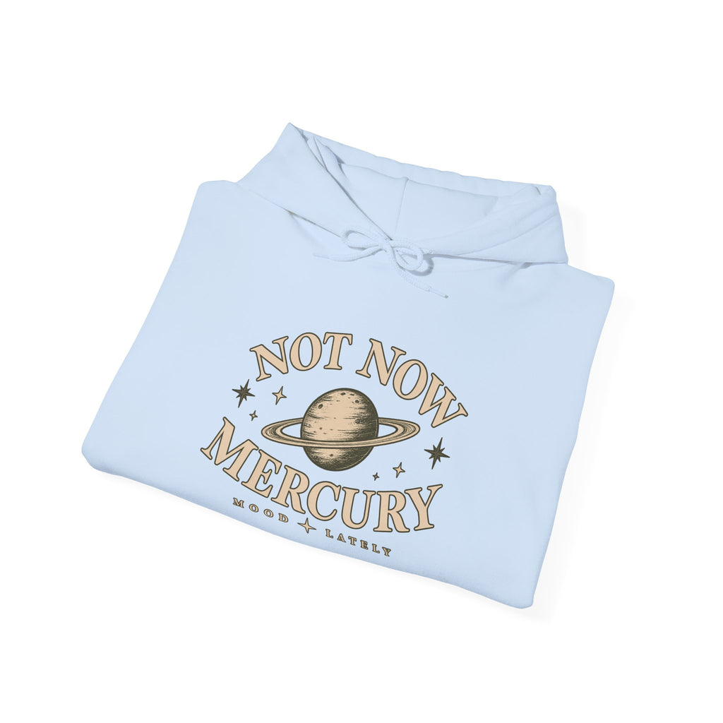 Not Now Mercury Hoodie — Mercury Retrograde Astrology Pullover