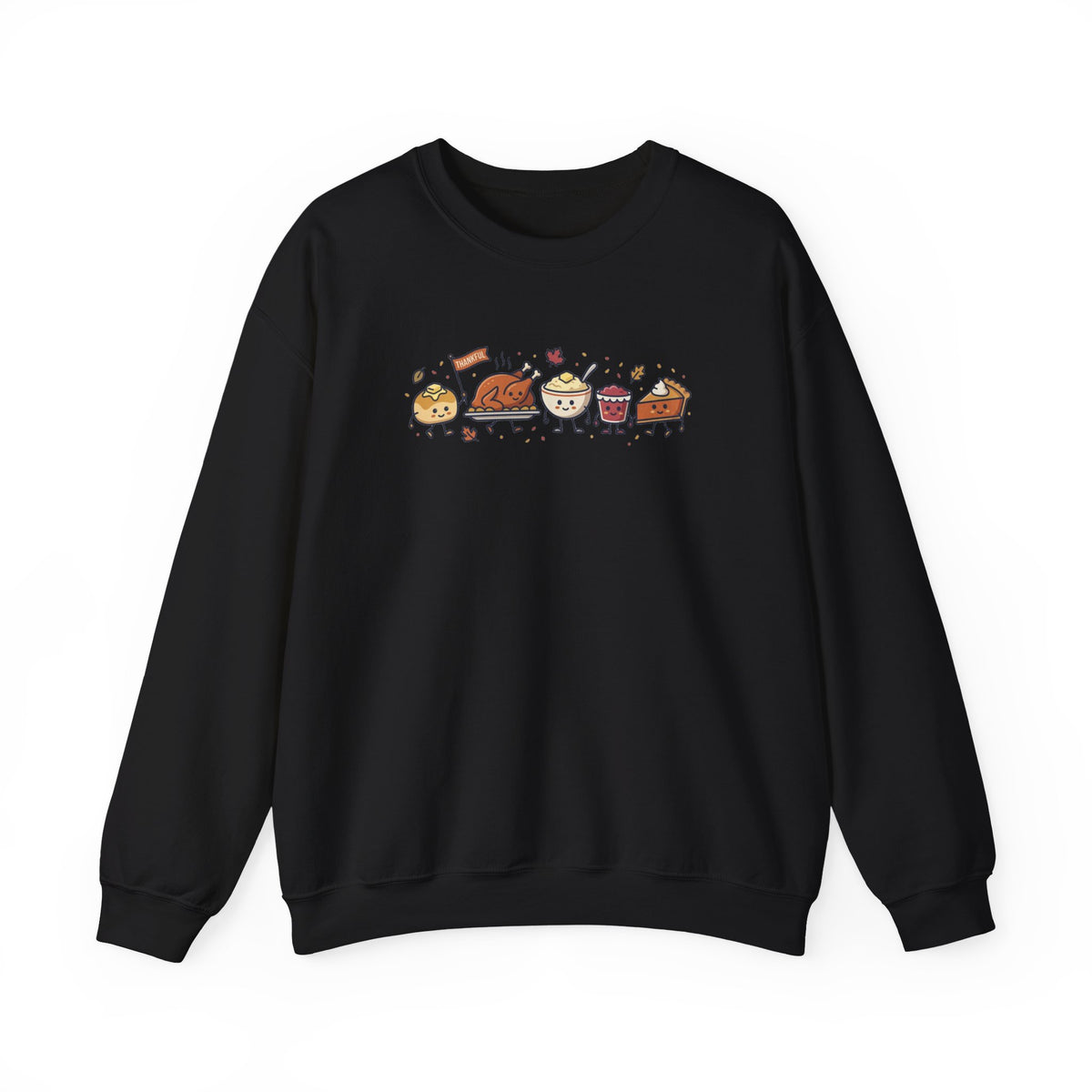 Cute Thanksgiving Food Icons Sweatshirt | Fall Harvest Friendsgiving