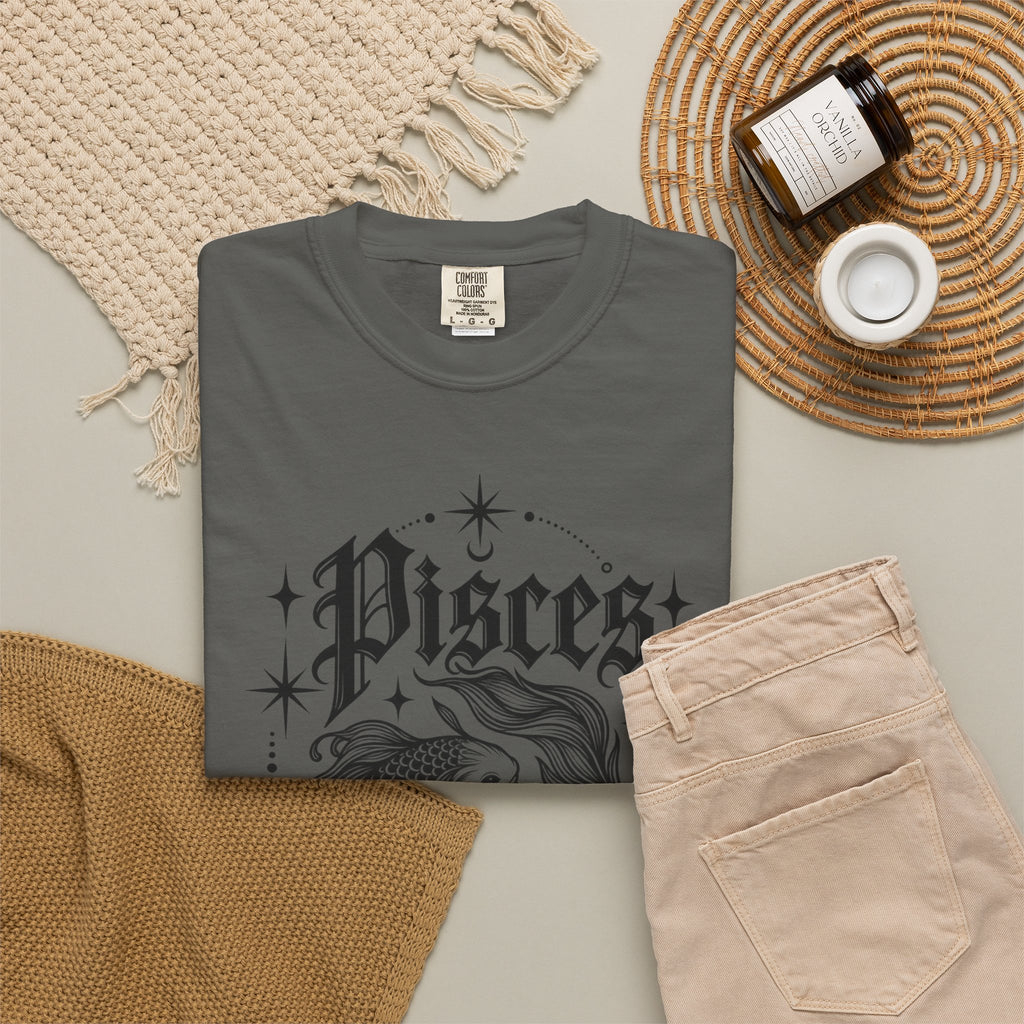 Pisces Zodiac T-Shirt — Vintage Fish Astrology Tee