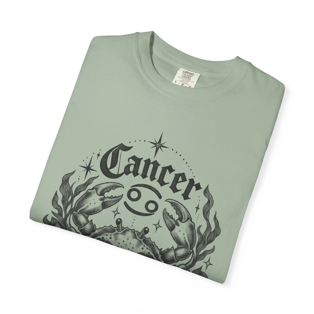Cancer Zodiac T-Shirt — Floral Crab Astrology Tee
