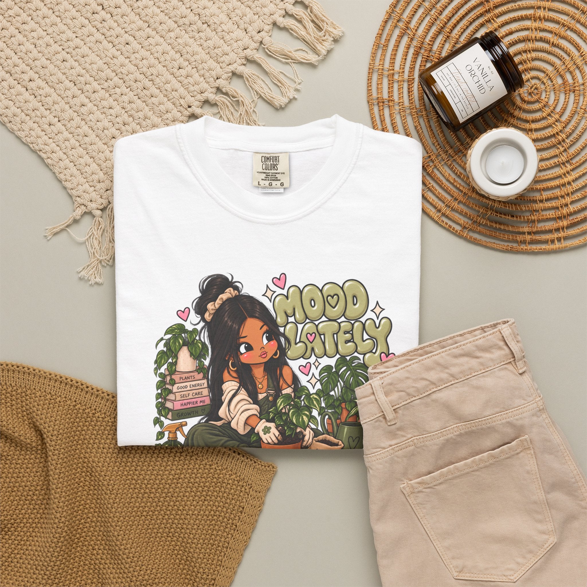 Plant Lady T-Shirt — 'Plant Baby' Cute Girl with Houseplants Graphic Tee