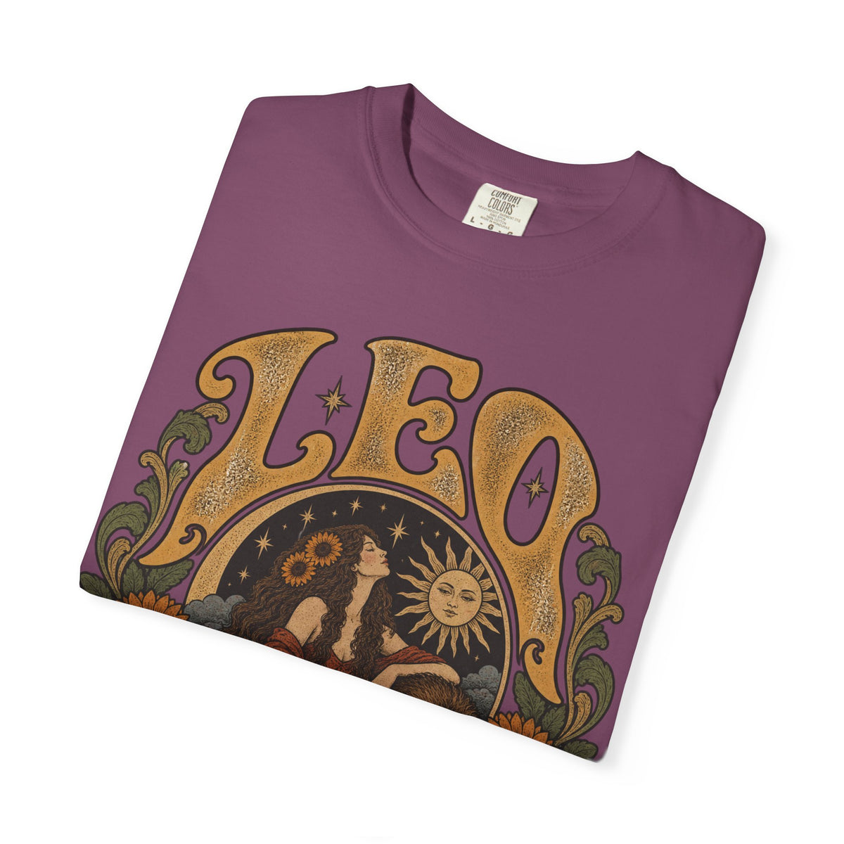 Leo Zodiac T-Shirt — Vintage Astrology Lion Graphic