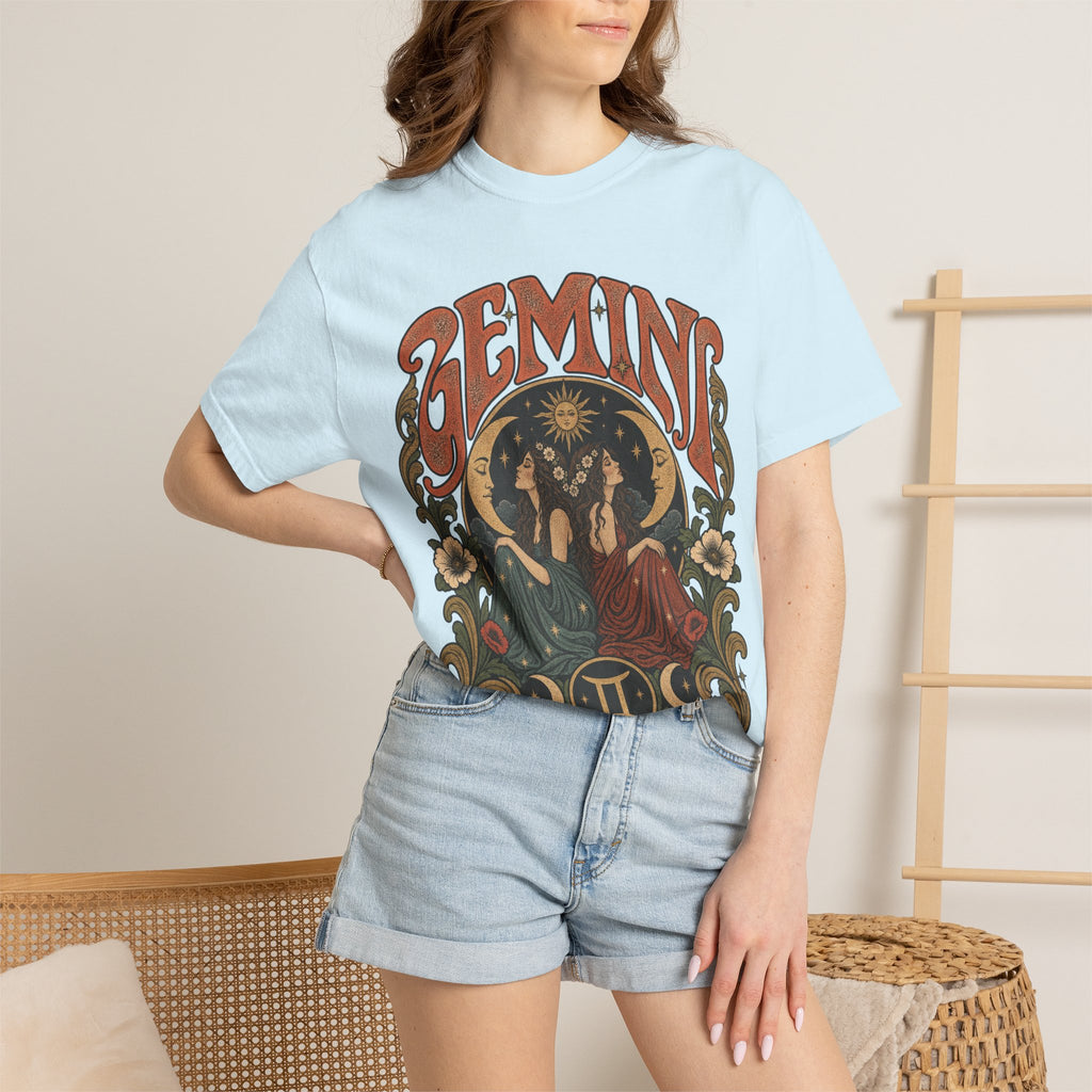 Gemini Zodiac T-Shirt — Vintage Astrological Graphic Tee
