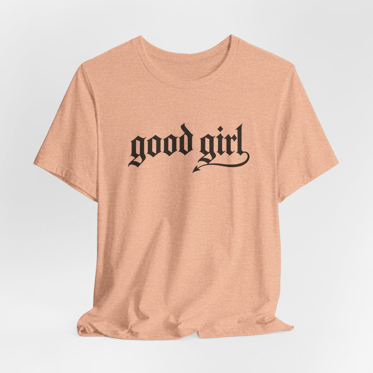 Good Girl Graphic Tee — Vintage Script White T-Shirt