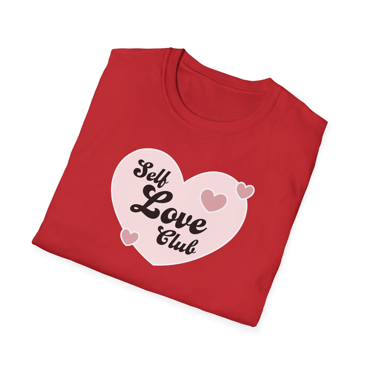 Self Love Club T-Shirt — Pink Heart Graphic Tee for Women & Teens