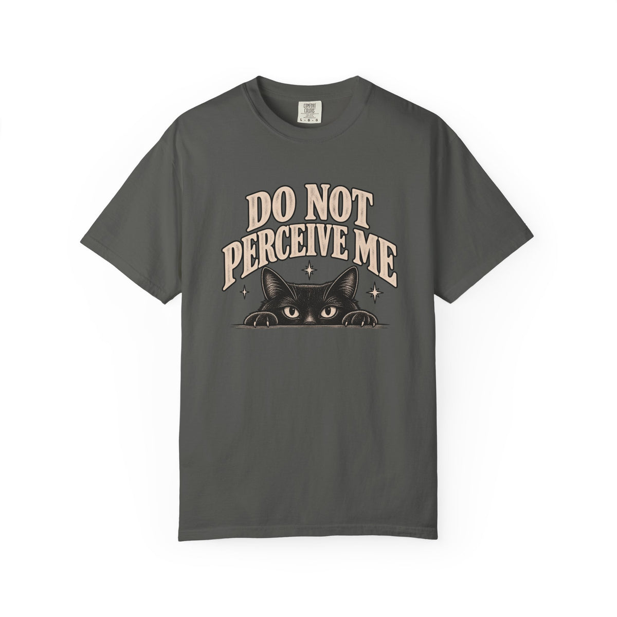 Do Not Perceive Me Tee — Funny Black Cat Introvert T-Shirt