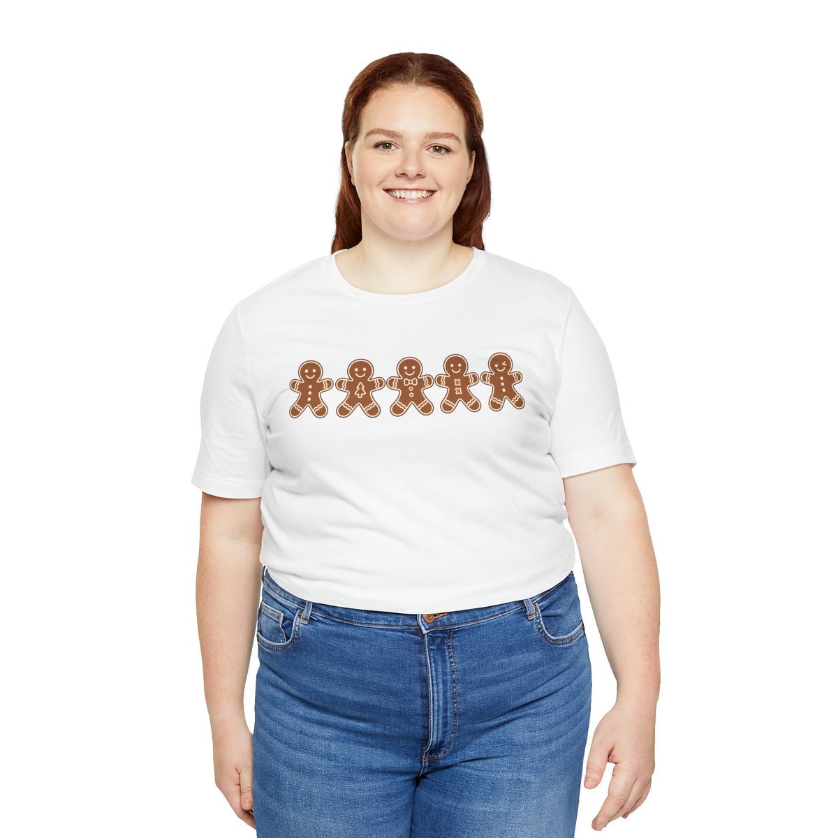 Gingerbread Friends T-Shirt — Cute Row of Gingerbread Men Holiday Tee