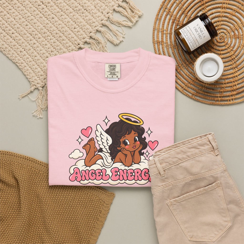 Angel Energy T-Shirt — Cute Retro Angel Graphic Tee
