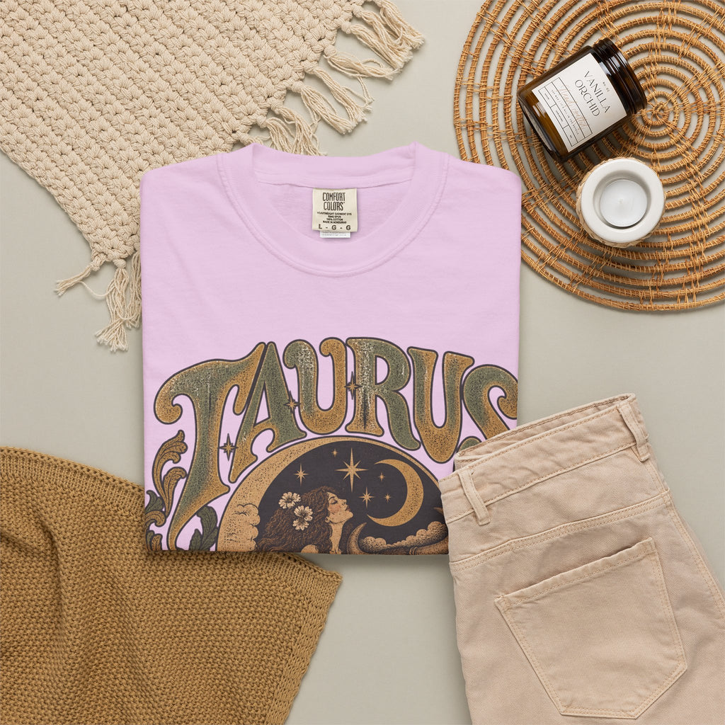 Taurus Zodiac T‑Shirt — Vintage Astrological Bull Graphic