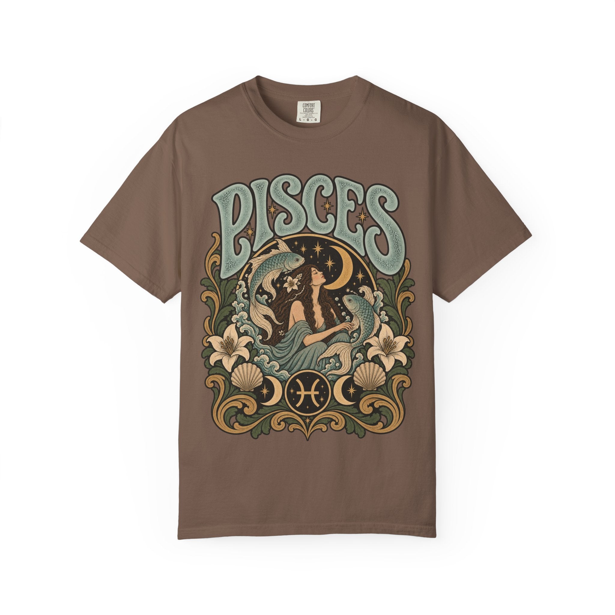 Pisces Zodiac T-Shirt — Retro Astrological Artwork