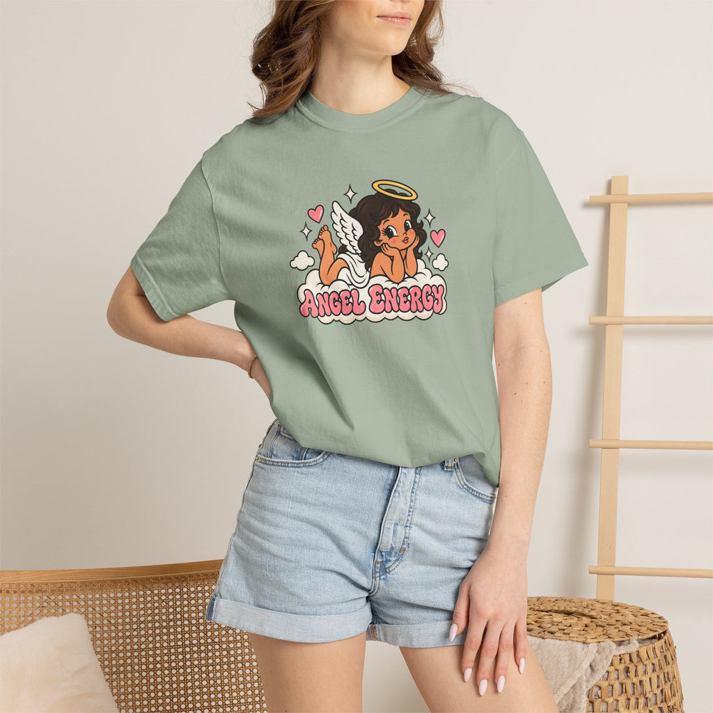 Angel Energy T-Shirt — Cute Retro Angel Graphic Tee