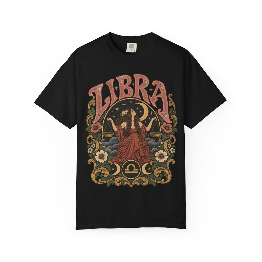 T-Shirt — Libra Vintage Zodiac Graphic Tee