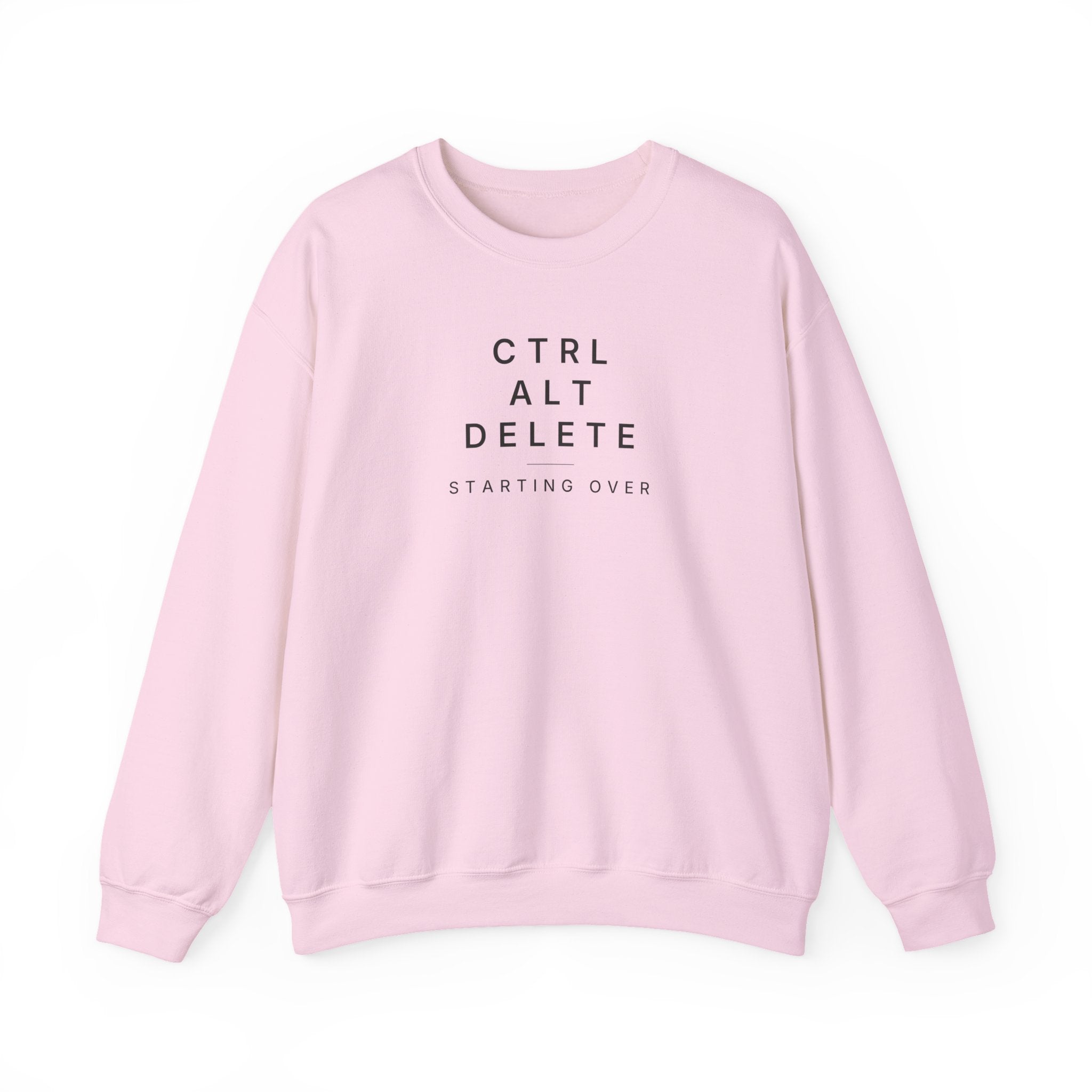 Crewneck Sweatshirt – “CTRL ALT DELETE” Minimal Tech Reset Graphic
