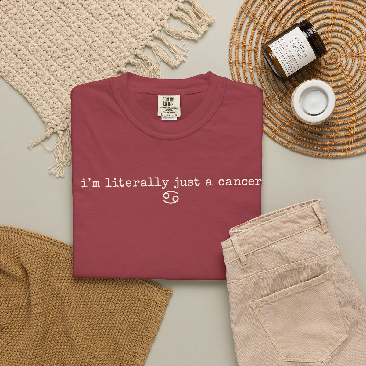 "I'm Literally Just a Cancer" Zodiac Tee