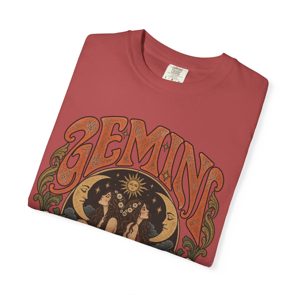 Gemini Zodiac T-Shirt — Vintage Astrological Graphic Tee