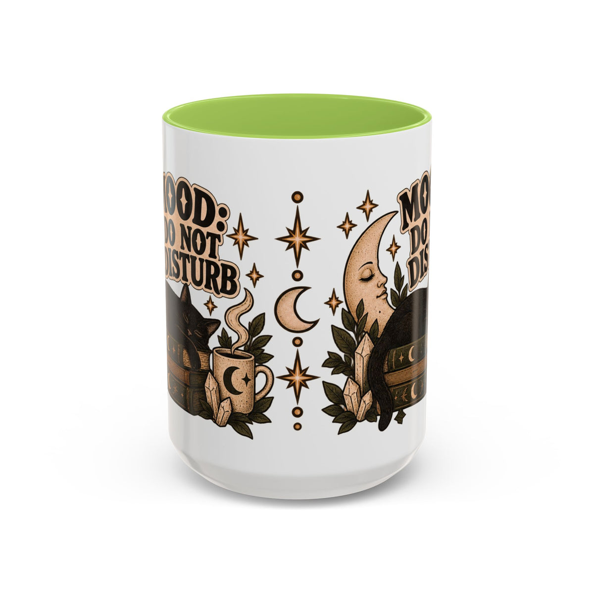 Mood: Do Not Disturb Mug — Sleepy Cat & Moon Ceramic Coffee Mug