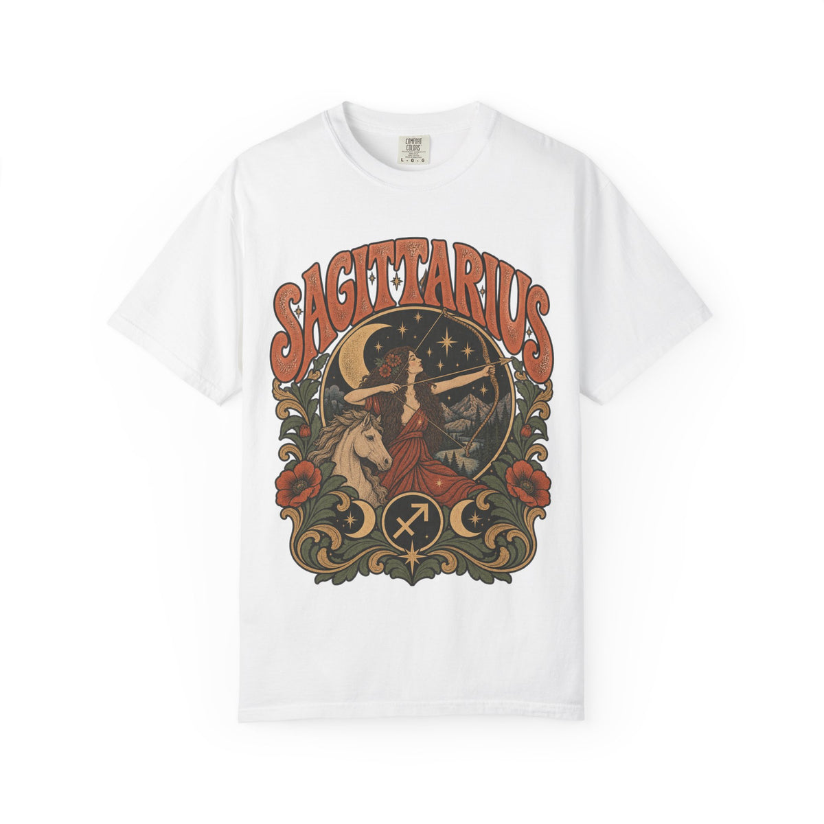 Sagittarius Zodiac T-Shirt — Retro Astrology Archer Design