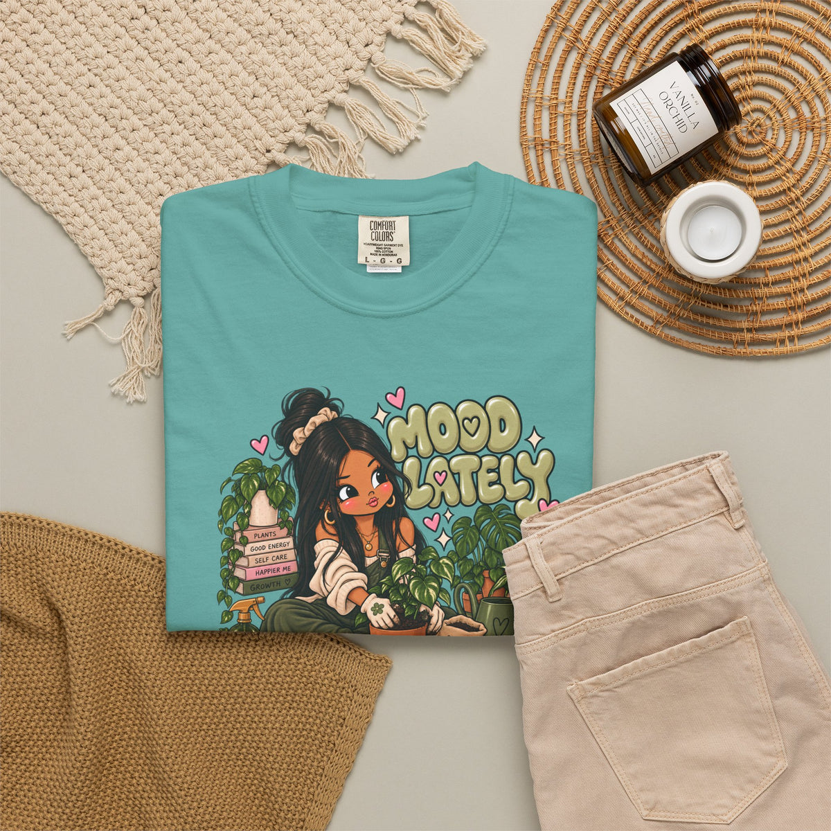 Plant Lady T-Shirt — 'Plant Baby' Cute Girl with Houseplants Graphic Tee