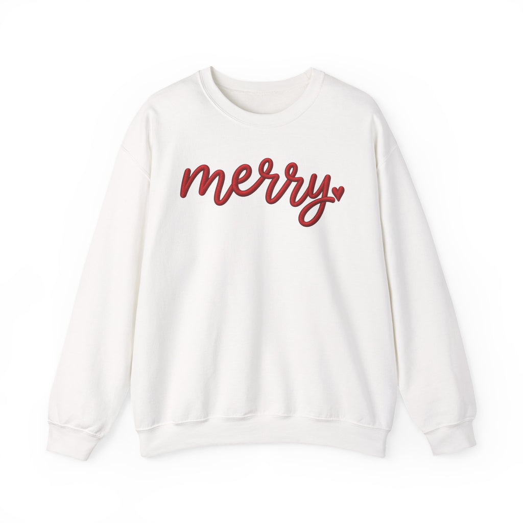 Merry Script Sweatshirt — Cozy Holiday Crewneck