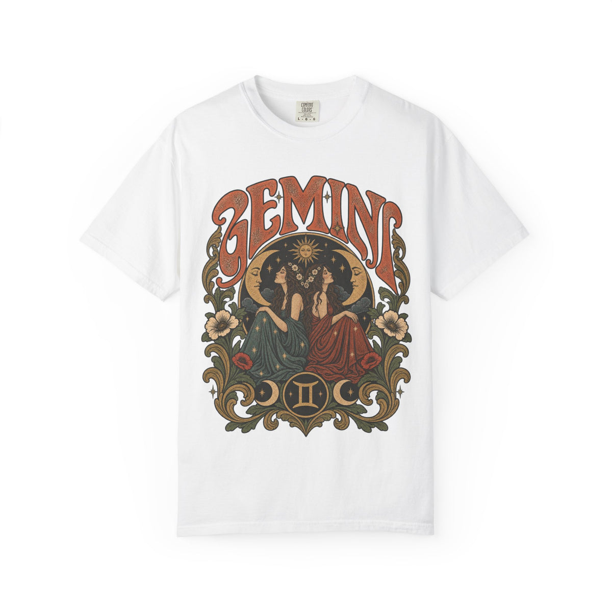 Vintage Gemini Zodiac Tee — Retro Celestial Astrology T-Shirt