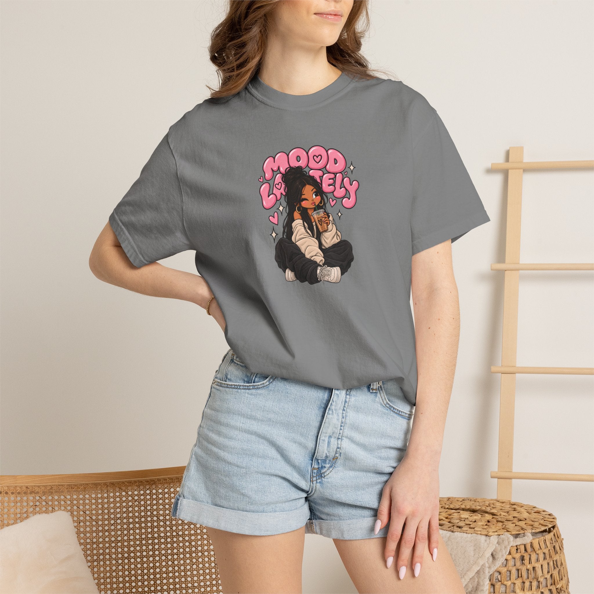 Mood Lovely T-Shirt — Cute Cartoon Girl Graphic Tee