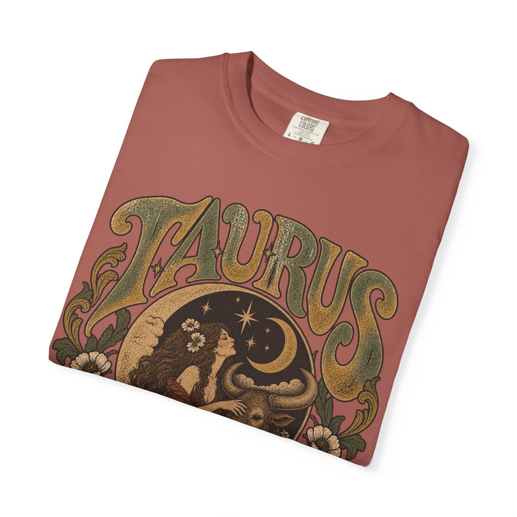 Taurus Zodiac T‑Shirt — Vintage Astrological Bull Graphic