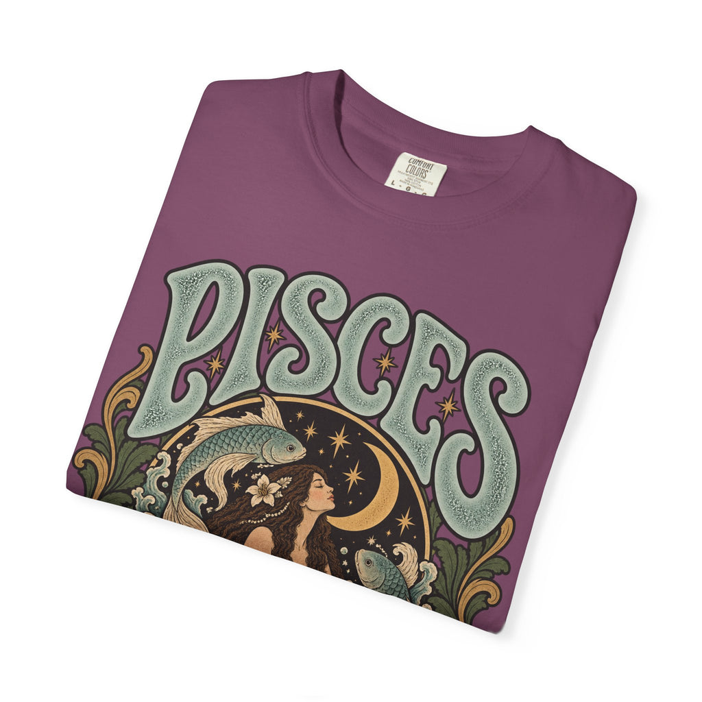 Pisces Zodiac T-Shirt — Retro Astrological Artwork