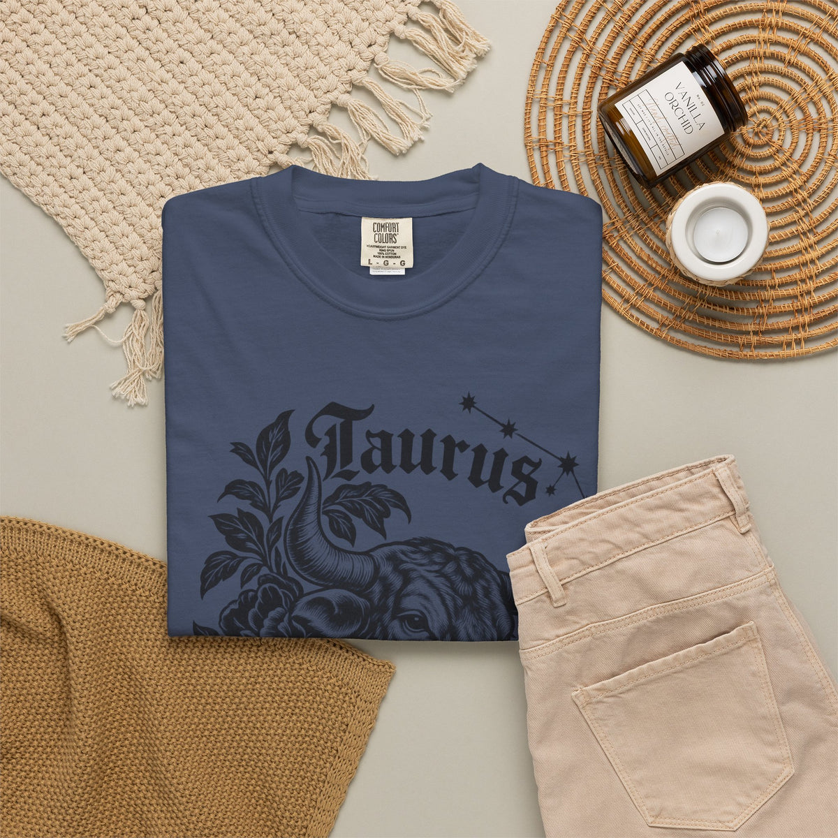 Taurus Zodiac T-Shirt — Floral Bull Astrology Tee