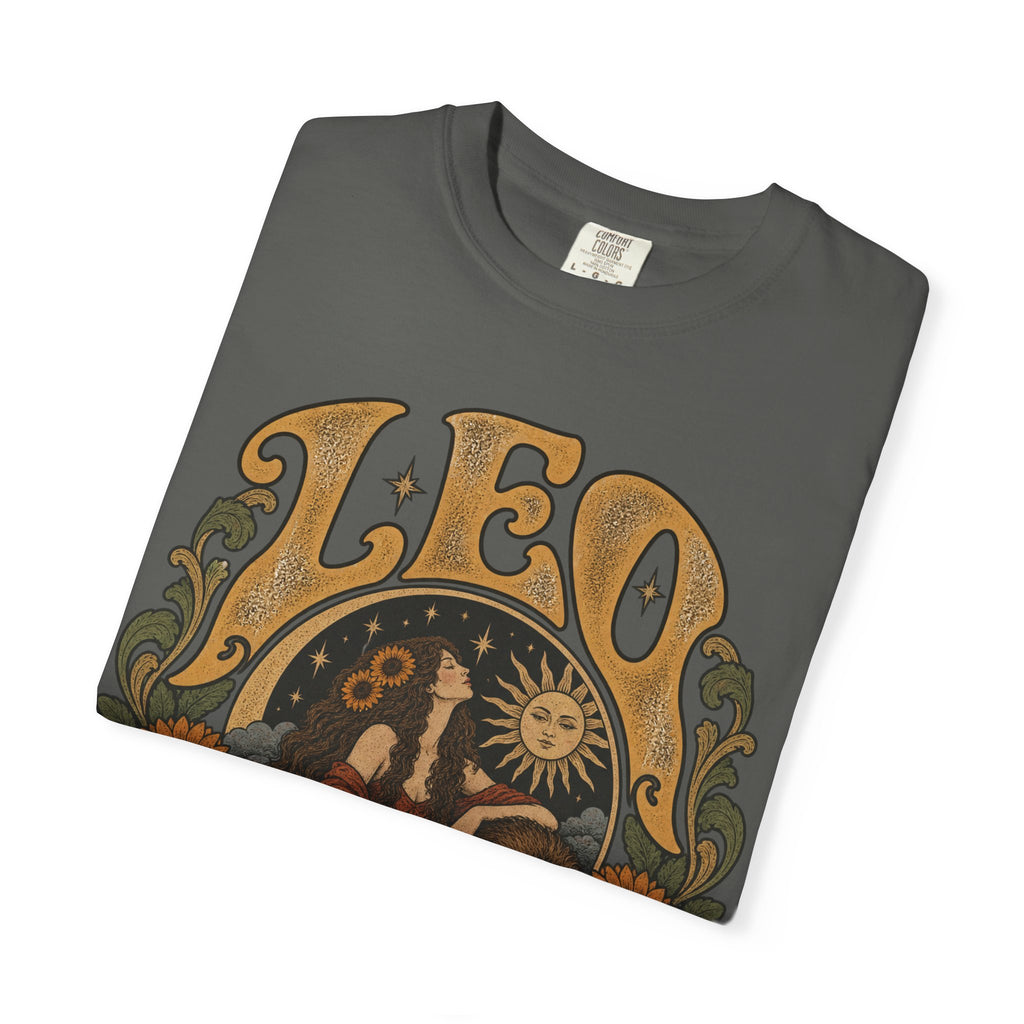 Leo Zodiac T-Shirt — Vintage Astrology Lion Graphic