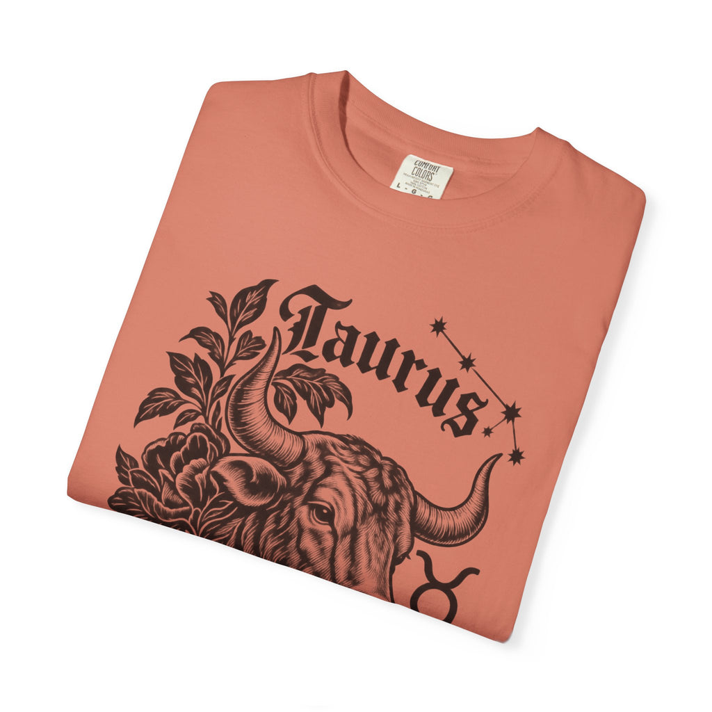 Taurus Zodiac T-Shirt — Floral Bull Astrology Tee
