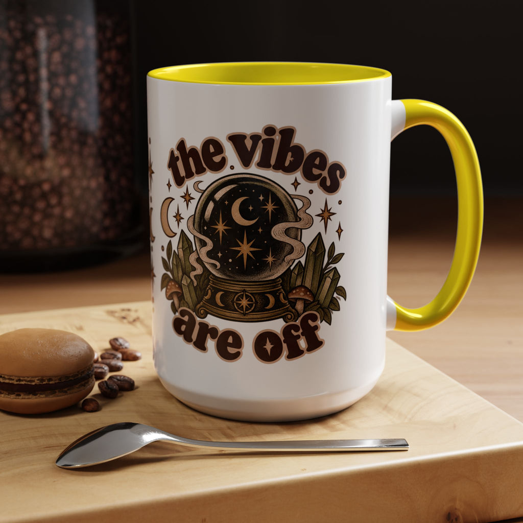 The Vibes Are Off Mug — Crystal Ball Mystical Ceramic Coffee Mug