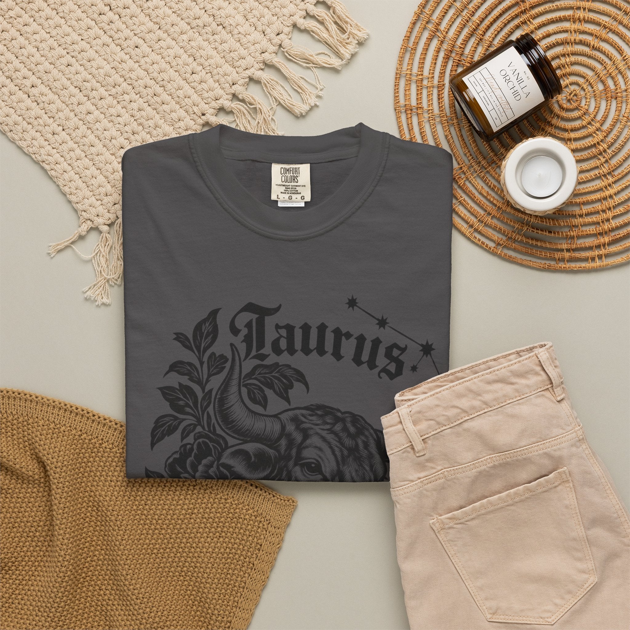Taurus Zodiac T-Shirt — Floral Bull Astrology Tee