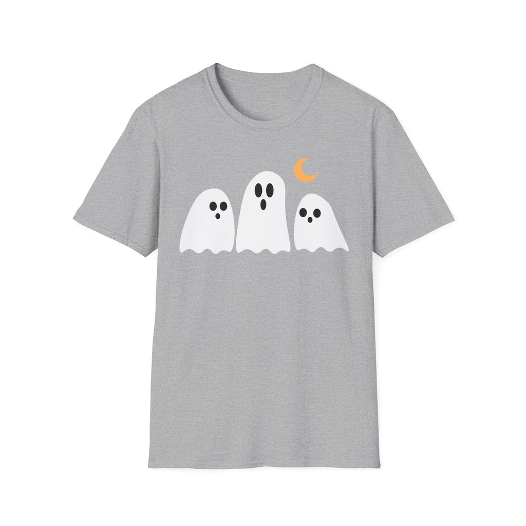 Cute Ghosts T-Shirt – Playful Halloween Moon Graphic Tee