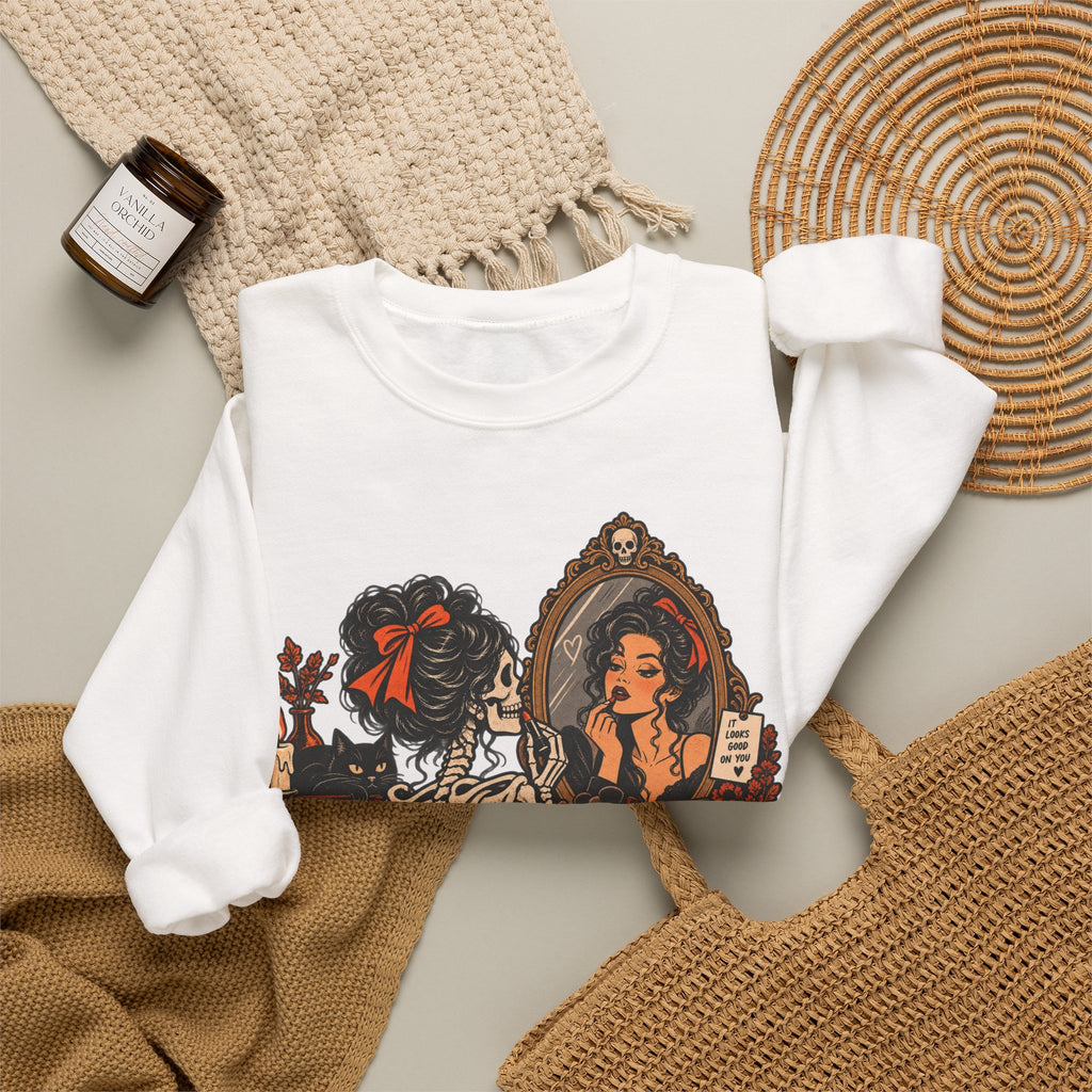 Skeleton Makeup Sweatshirt