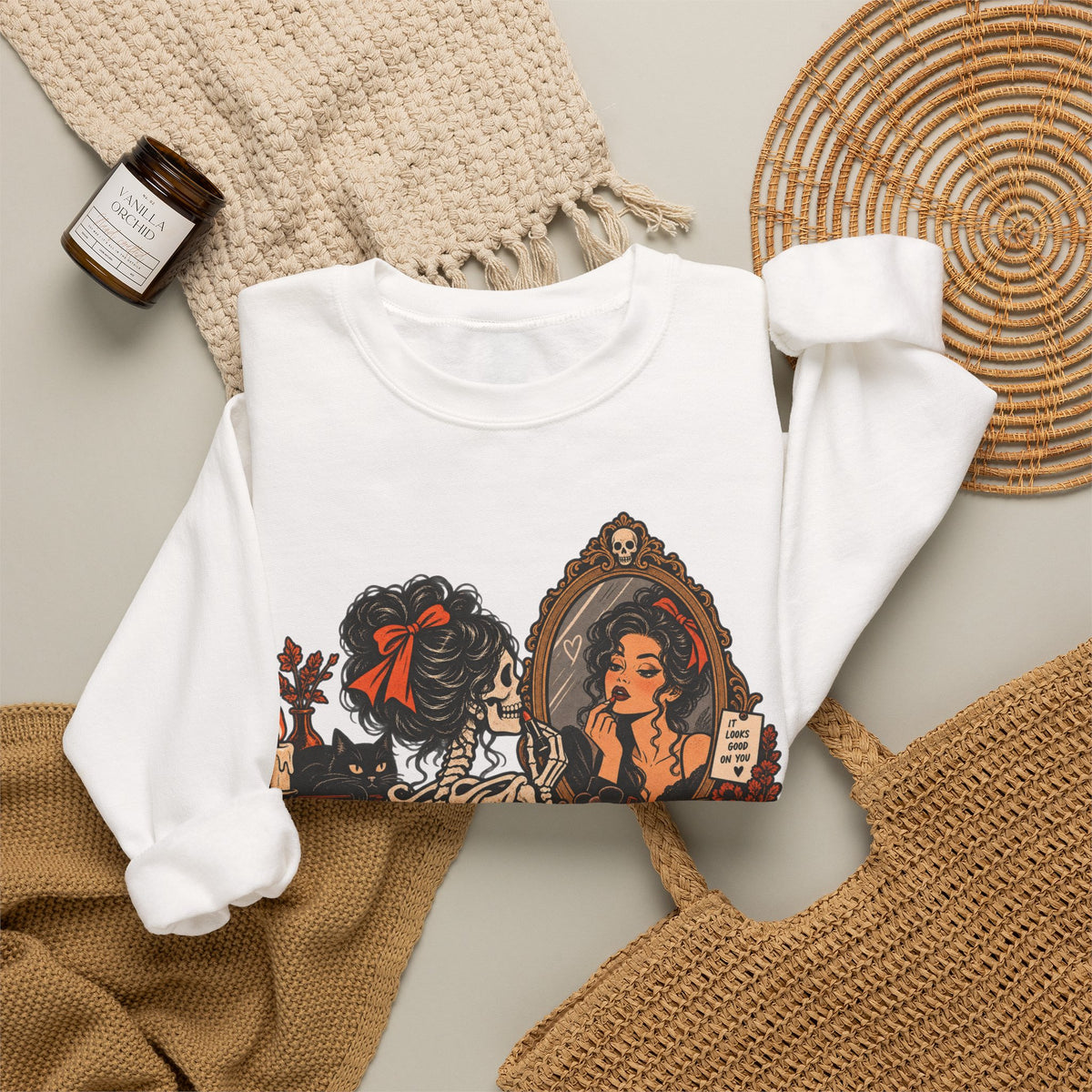 Skeleton Makeup Sweatshirt