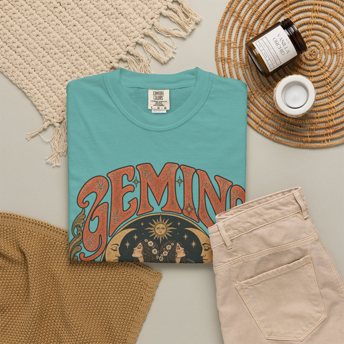 Gemini Zodiac T-Shirt — Vintage Astrological Graphic Tee