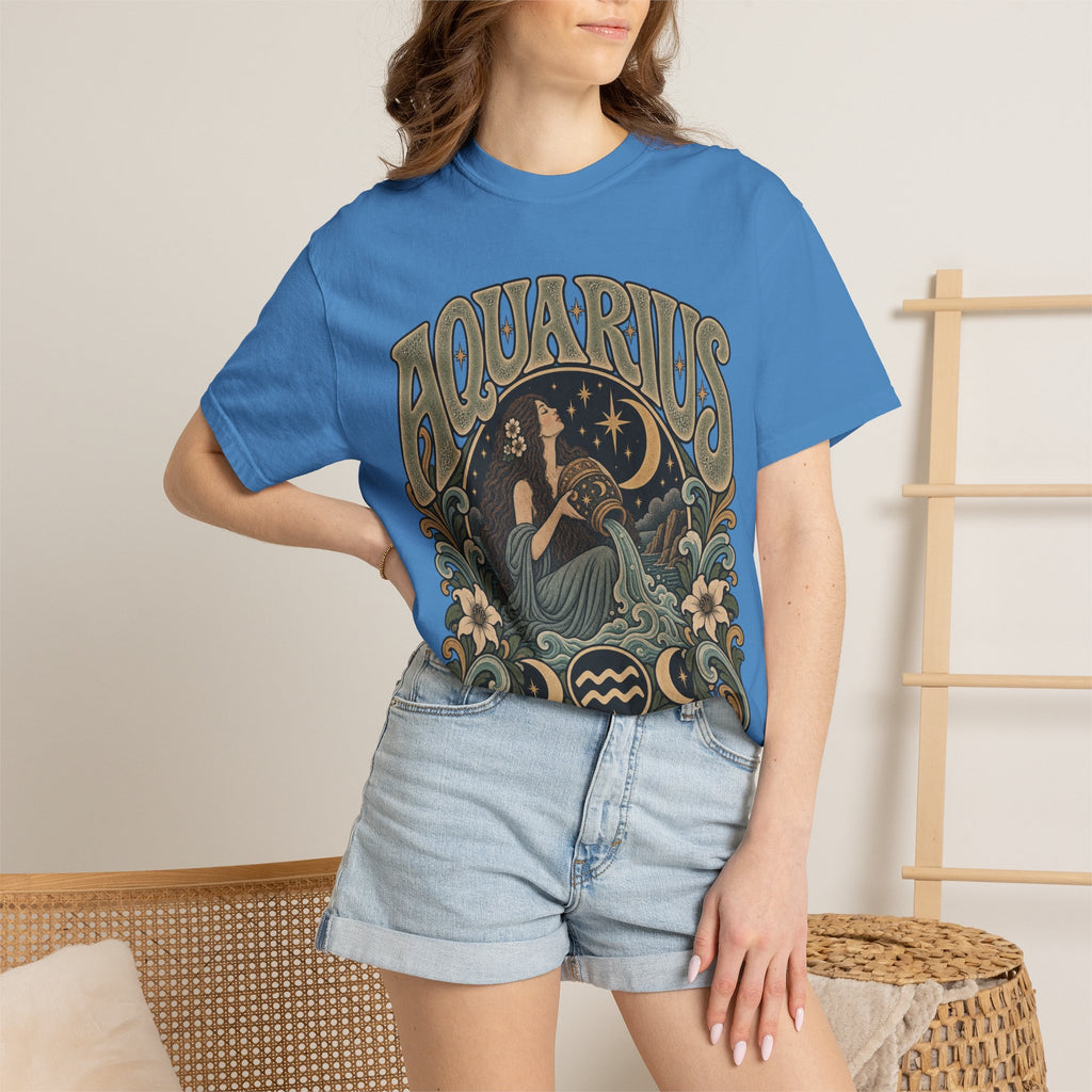 Aquarius Zodiac T-Shirt — Vintage Astrological Sign Tee
