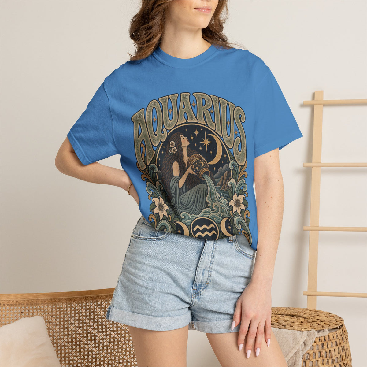 Aquarius Zodiac T-Shirt — Vintage Astrological Sign Tee