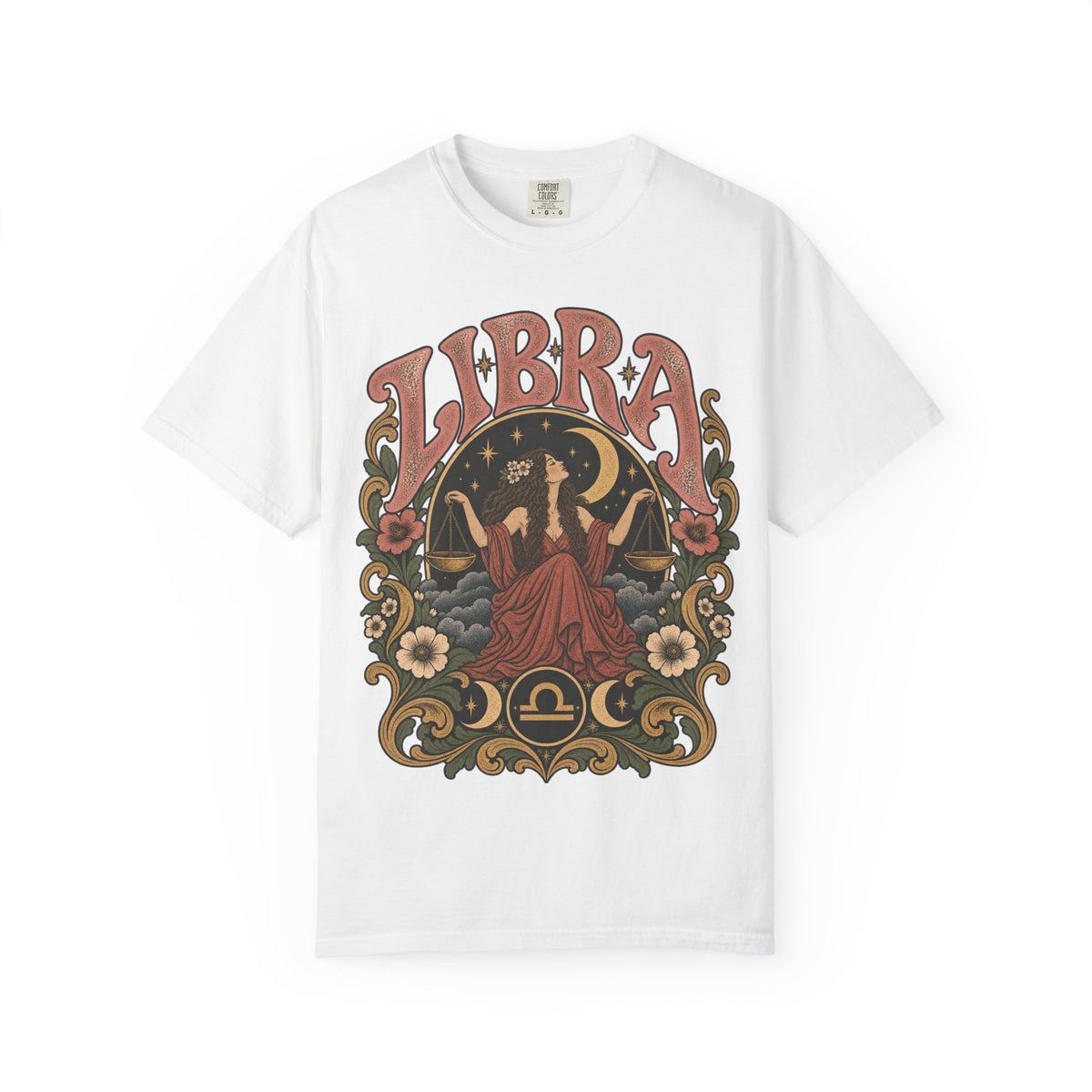 Vintage Libra Zodiac Tee — Retro Celestial Astrology T-Shirt