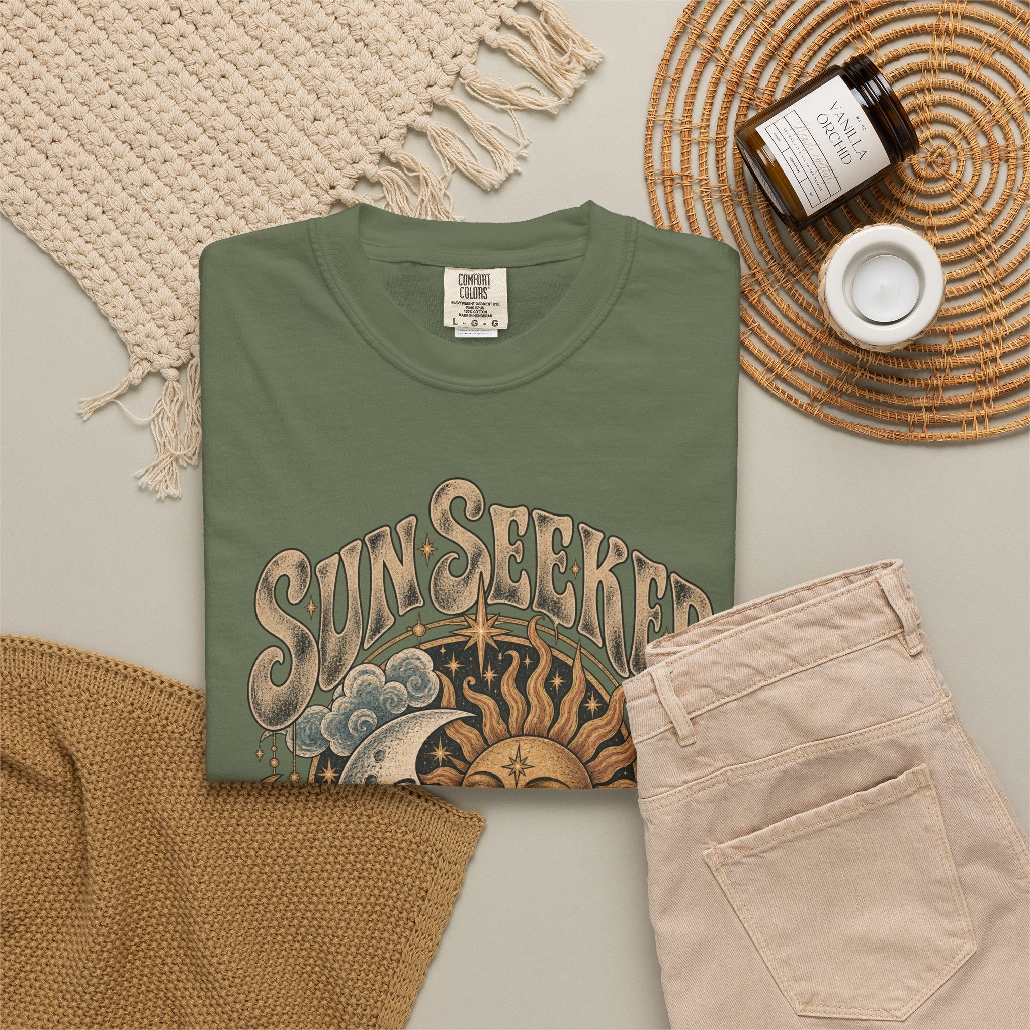 Sunseeker Moonlovers T-Shirt — Vintage Sun & Moon Graphic Tee