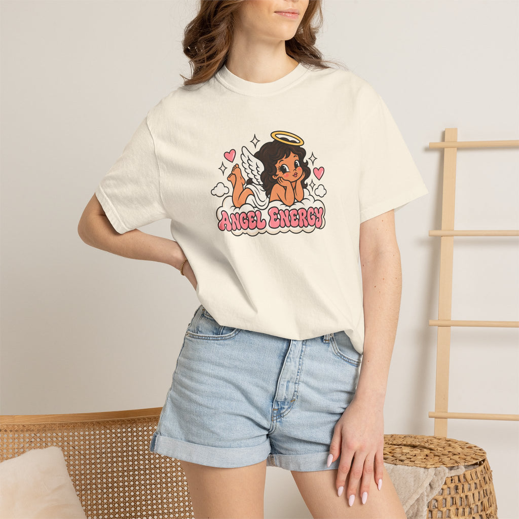 Angel Energy T-Shirt — Cute Retro Angel Graphic Tee