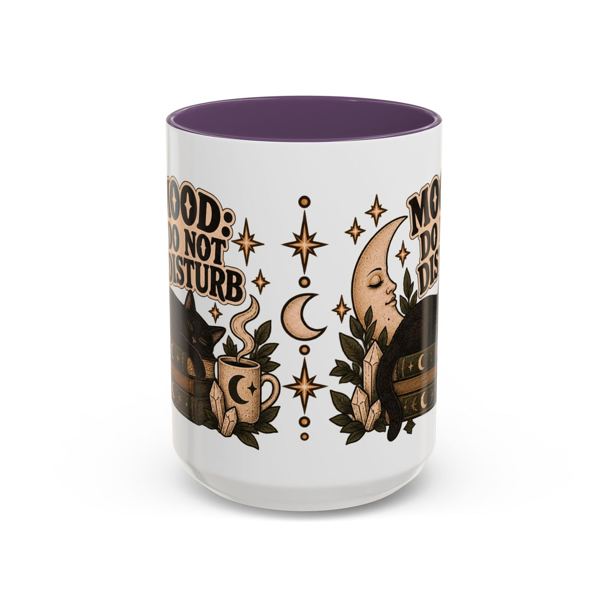 Mood: Do Not Disturb Mug — Sleepy Cat & Moon Ceramic Coffee Mug
